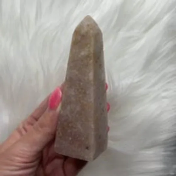 Druzy Pink Amethyst Obelisk - Picture 9 of 13